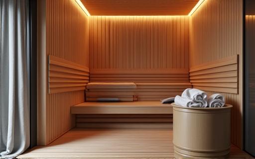 Sauna and steam room in the spa