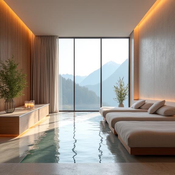 Serene wellness and spa area at AlpenFit Peak